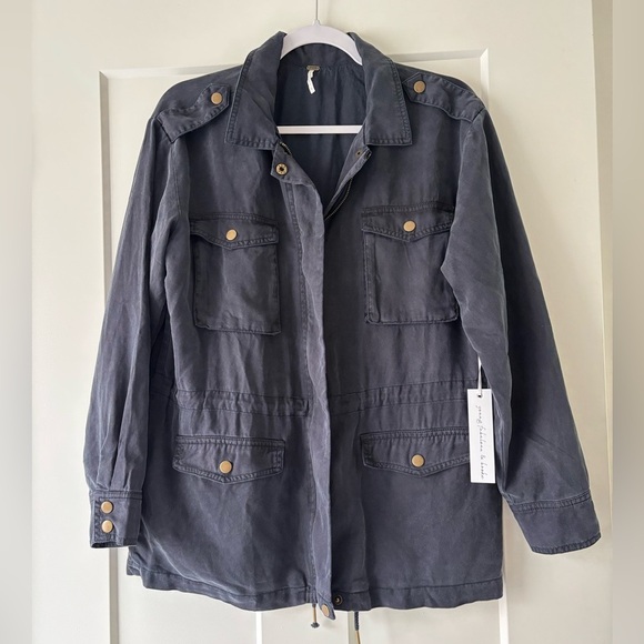 Young Fabulous & Broke Amelia Zip Up Combat Jacket Green Size Small - Picture 2 of 9